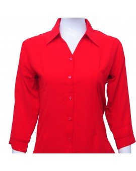 Imported Georgette Short Shirt - Red